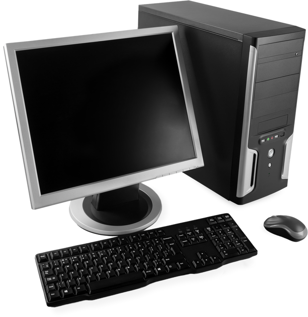 Desktop Computer with Mouse and Keyboard